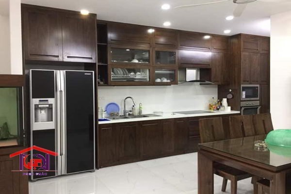 Tủ bếp gỗ Óc Chó 1
