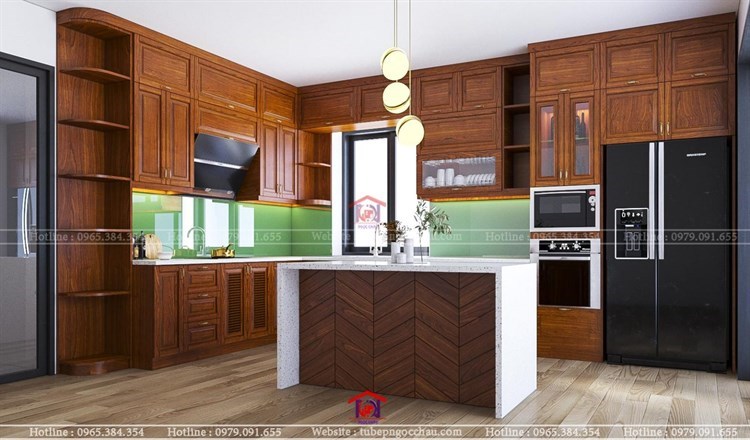 Tủ bếp gỗ Óc Chó 10