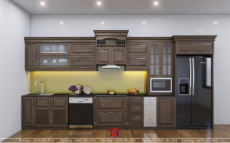 Tủ bếp gỗ Óc Chó 11