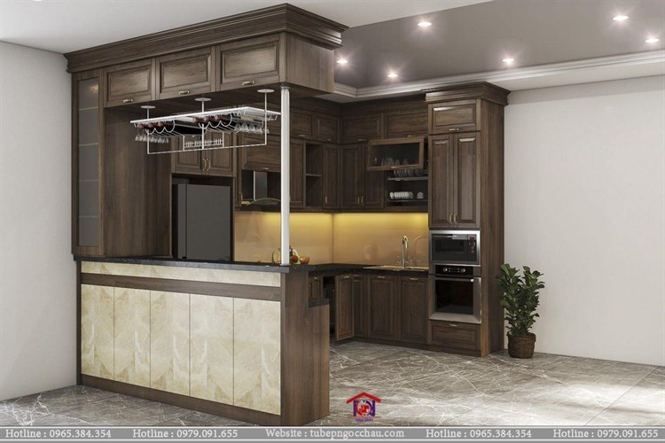 Tủ bếp gỗ Óc Chó 13