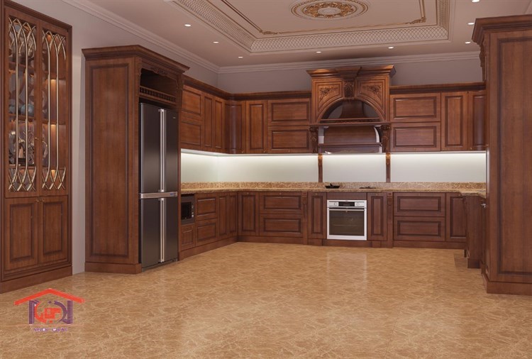 TỦ BẾP GÕ ĐỎ PACHY 12