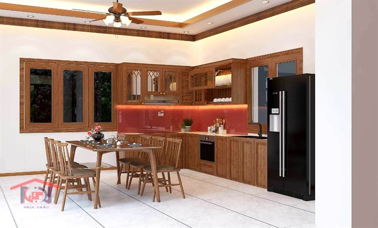 TỦ BẾP GÕ ĐỎ PACHY 14