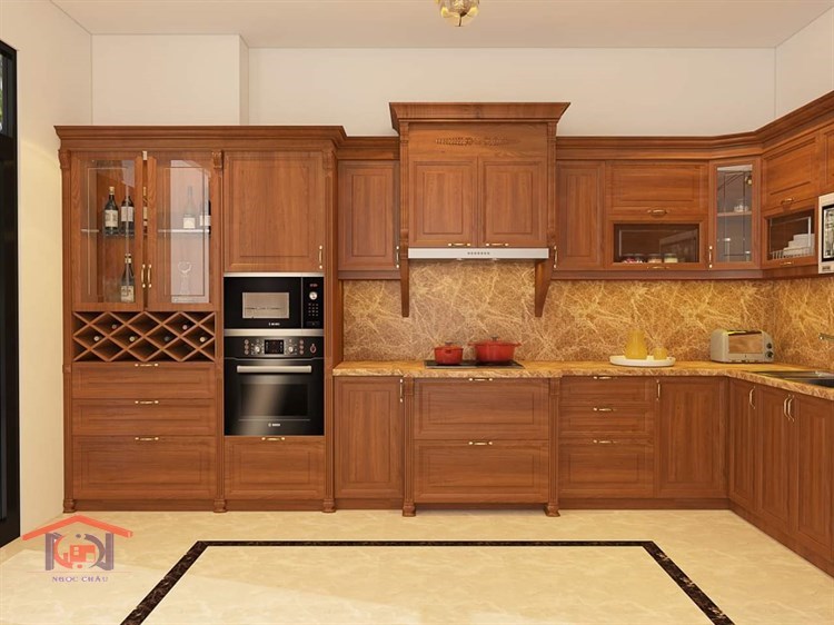 TỦ BẾP GÕ ĐỎ PACHY 16