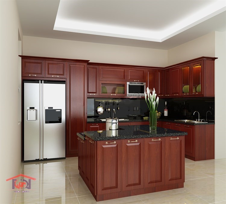 TỦ BẾP GÕ ĐỎ PACHY 17