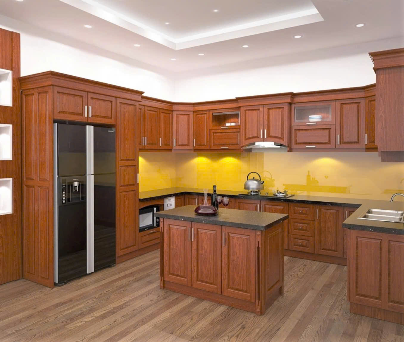 Tủ bếp Gõ đỏ 28