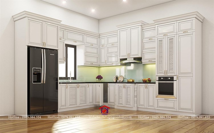 Tủ bếp gỗ Sồi Nga 10