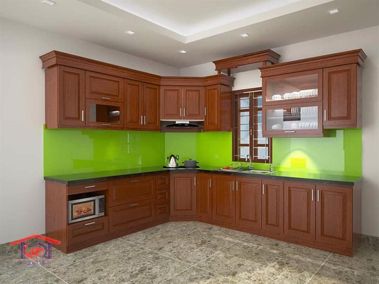 Tủ bếp gỗ Sồi Nga 15