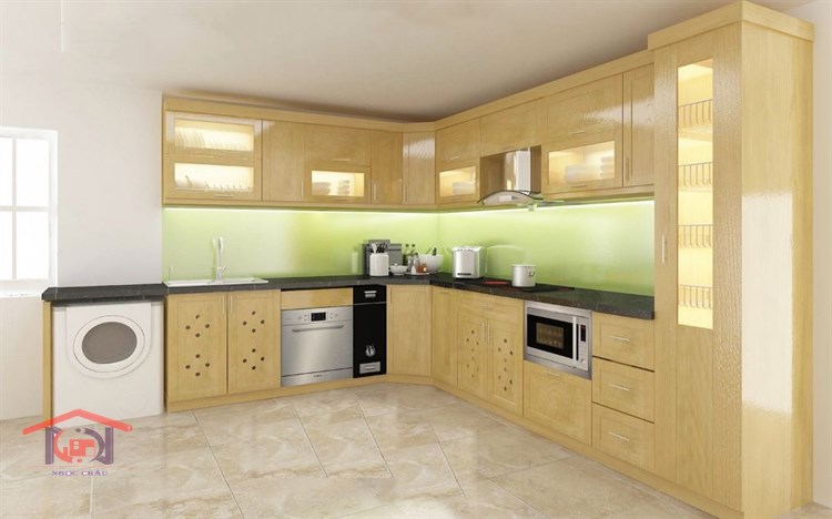 Tủ bếp gỗ Sồi Nga 17