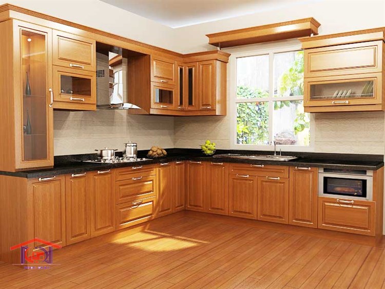 Tủ bếp gỗ Sồi Nga 12