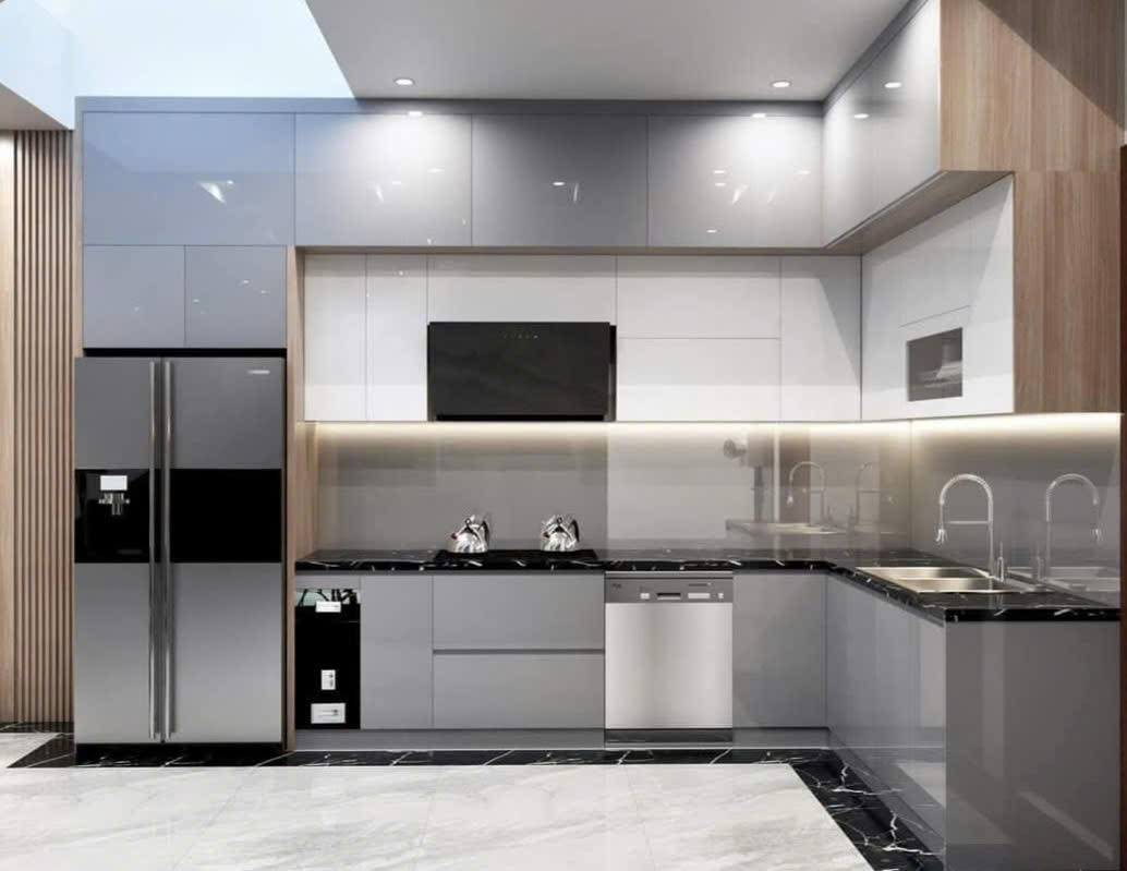 Tủ bếp acrylic AC67