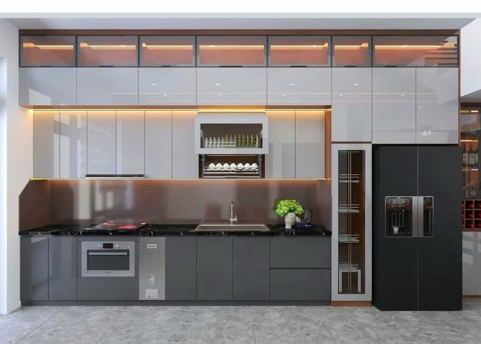 Tủ bếp nhựa Acrylic AC88